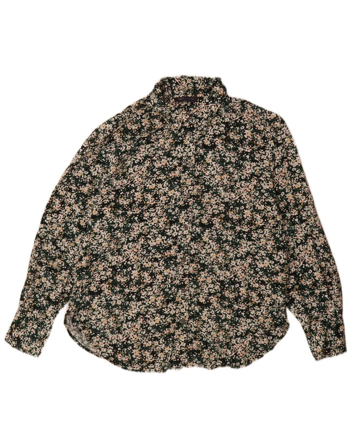Marks & Spencer Blusa camisera extragrande para mujer UK 10 Small Green Floral