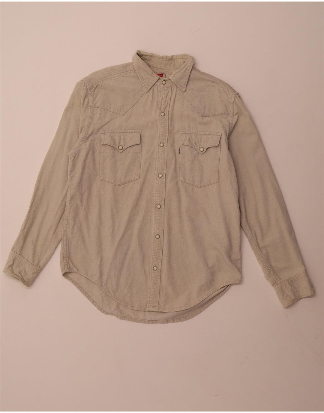 Levi's Camisa de pana para hombre de algodón beige medio occidental