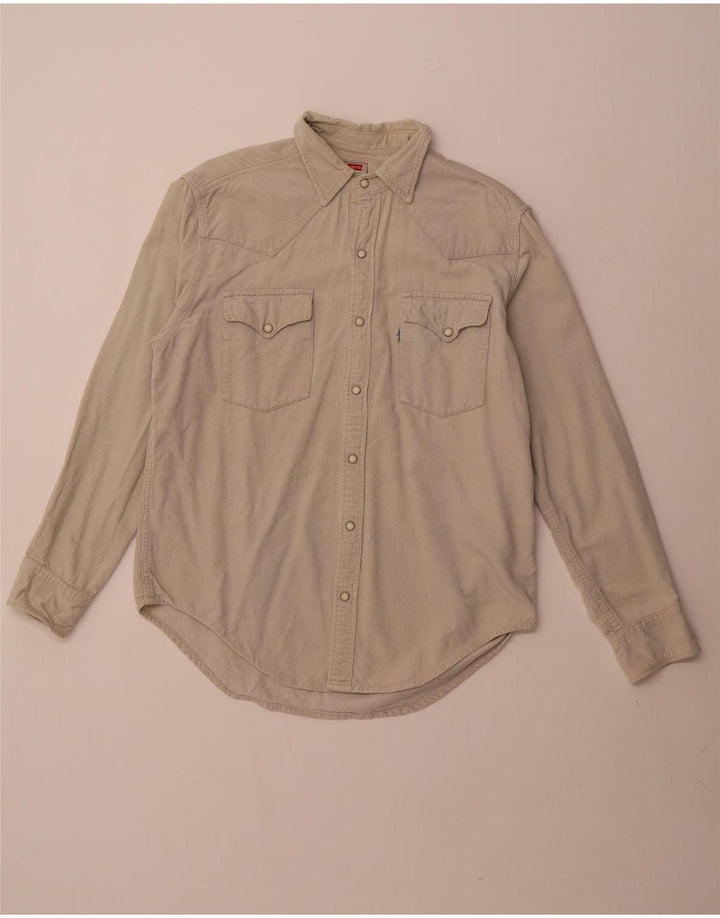 Levi's Camisa de pana para hombre de algodón beige medio occidental