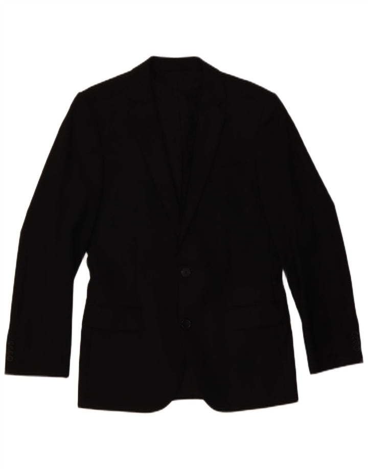 Hugo Boss Chaqueta tipo blazer de 2 botones para hombre UK 44 XS Lana negra