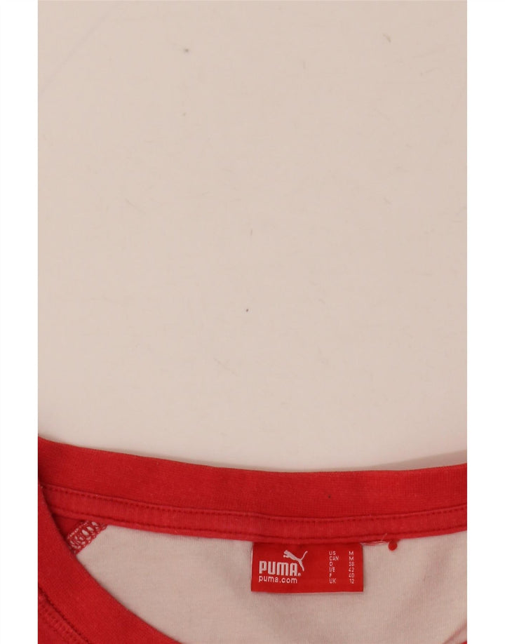 PUMA Camiseta de manga larga para mujer UK 12 Medium Red