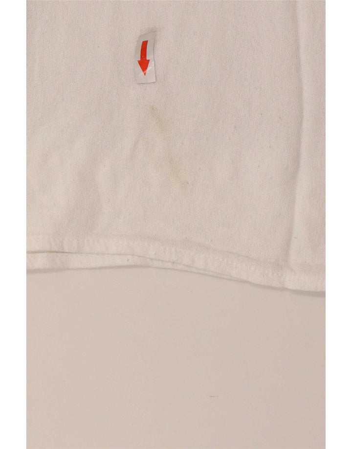 Zara Mujer Blusa De Ganchillo Top UK 42 Medio Beige Colorblock Poliéster