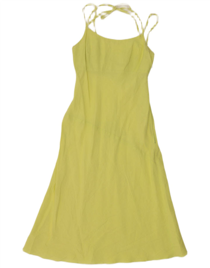 Benetton Vestido De Tirantes Regular para Mujer ES 42 Amarillo Mediano