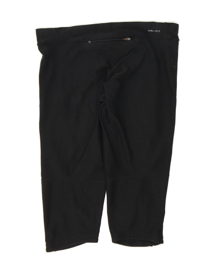 NIKE Womens Dri Fit Bermuda Sport Shorts UK 14 Medium Black Polyester Vintage Nike and Second-Hand Nike from Messina Hembry 