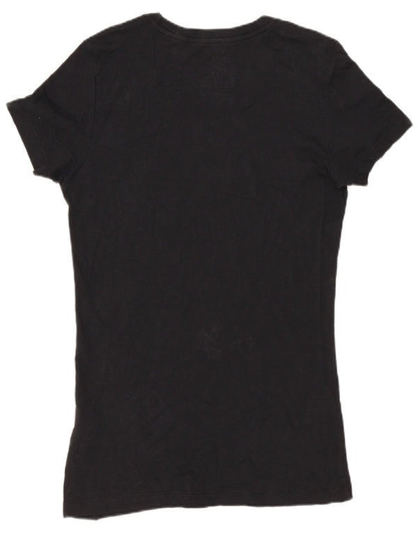 Nike Camiseta Slim Fit Graphic para Mujer UK 10 Small Black Cotton