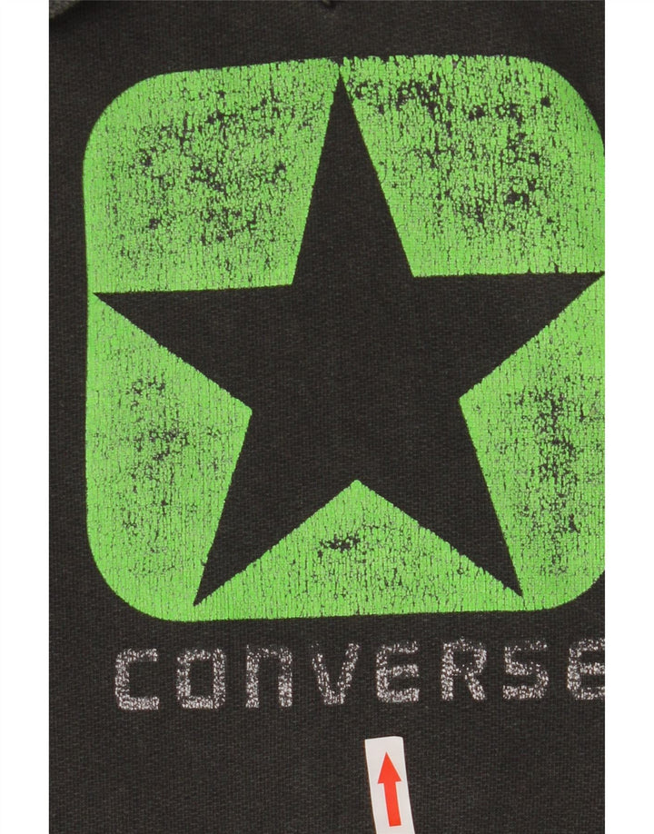 Converse Hombre Sudadera Con Capucha Gráfica Jersey De Algodón Gris Medio
