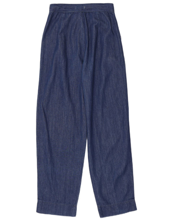 Topshop Pantalones Casuales de Cintura Alta para Mujer UK 8 Small W26 L31 Azul