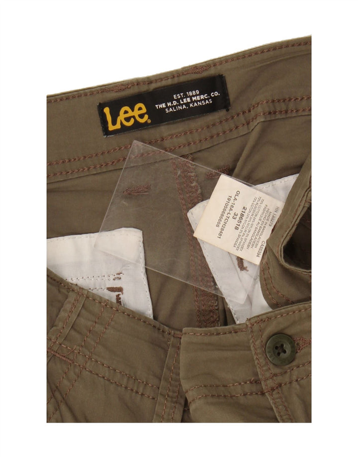 LEE Mens Kansas Cargo Shorts W33 Medium Khaki Cotton Vintage Lee and Second-Hand Lee from Messina Hembry 