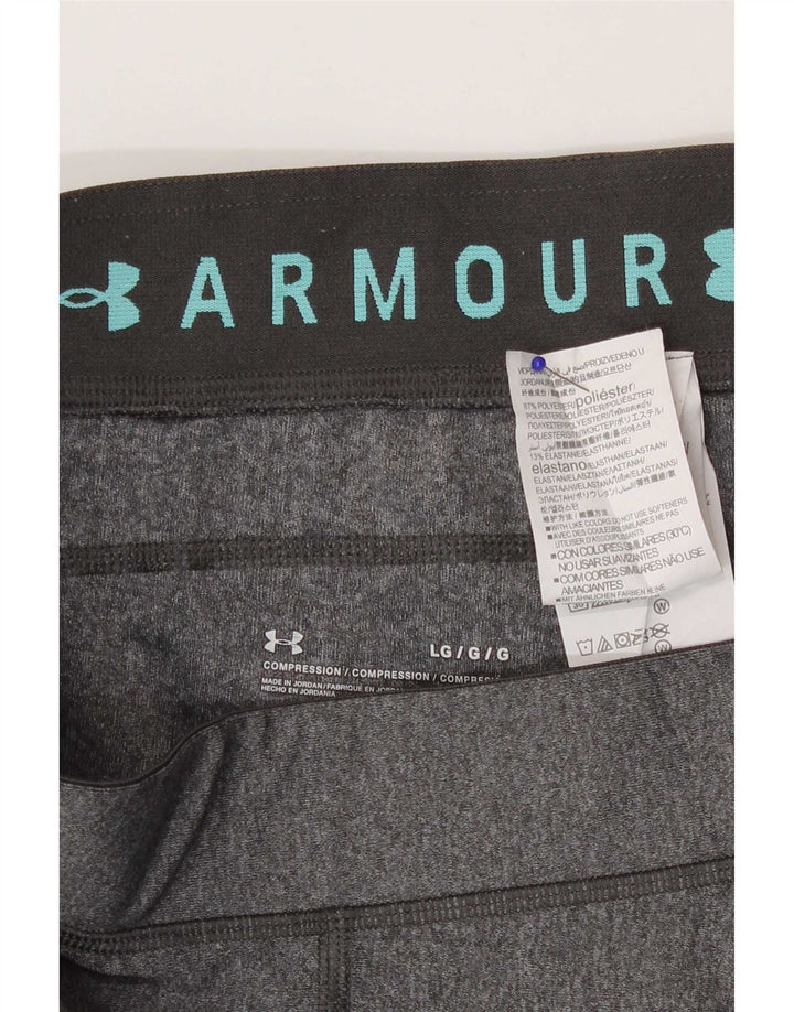 Under Armour Leggings capri para mujer UK 44 Poliéster geométrico gris grande