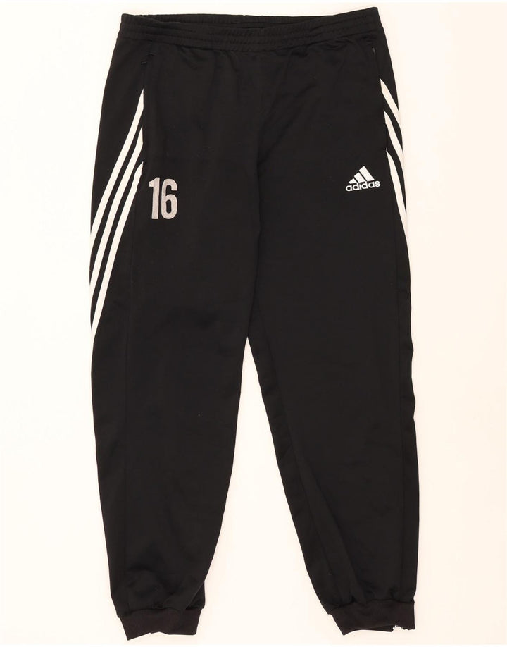 ADIDAS Mens Graphic Tracksuit Trousers Joggers Large  Black Polyester Vintage Adidas and Second-Hand Adidas from Messina Hembry 