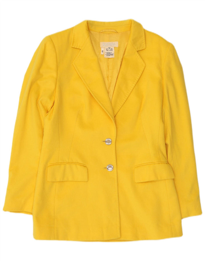 Escada Margaretha Ley Chaqueta tipo blazer con 2 botones para mujer EU 38 Amarillo mediano