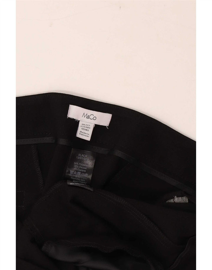 Max&Co. Pantalón de traje con corte de bota para mujer UK 22 3XL W42 L29 Poliéster negro