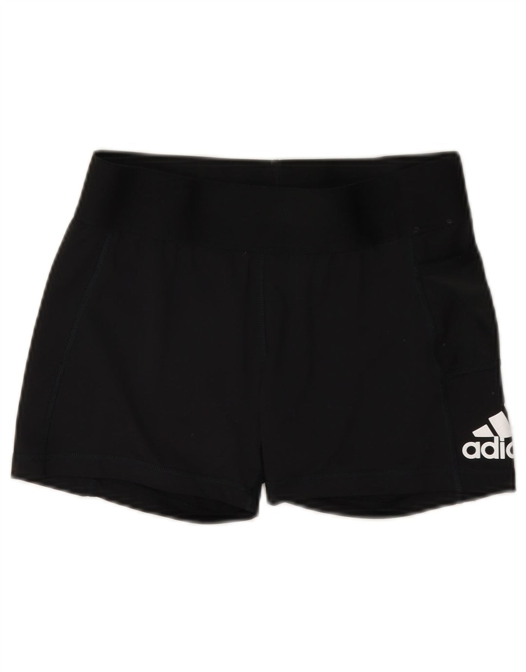 Adidas Pantalones cortos deportivos gráficos para mujer UK 12 Mediano Negro Poliéster