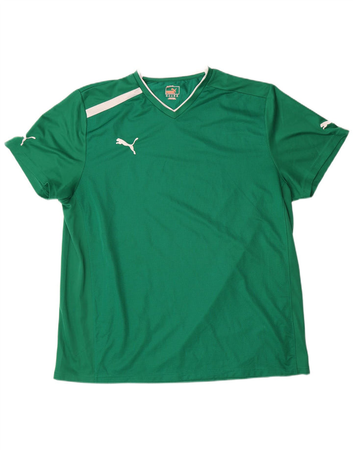 Puma Camiseta para hombre Top 2XL Verde Colorblock