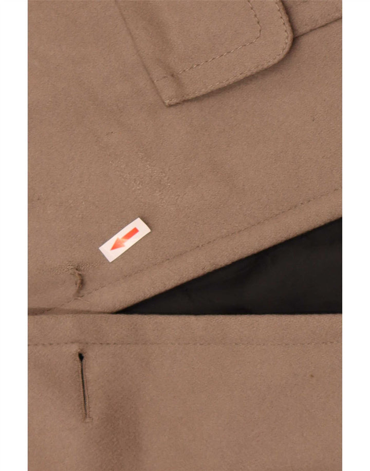 Zara Mujer Abrigo UK 44 Lana Gris Medio