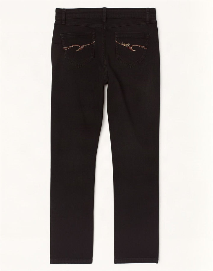 Jeans Ajustados Desigual Mujer W32 L32 Pata De Gallo Negro