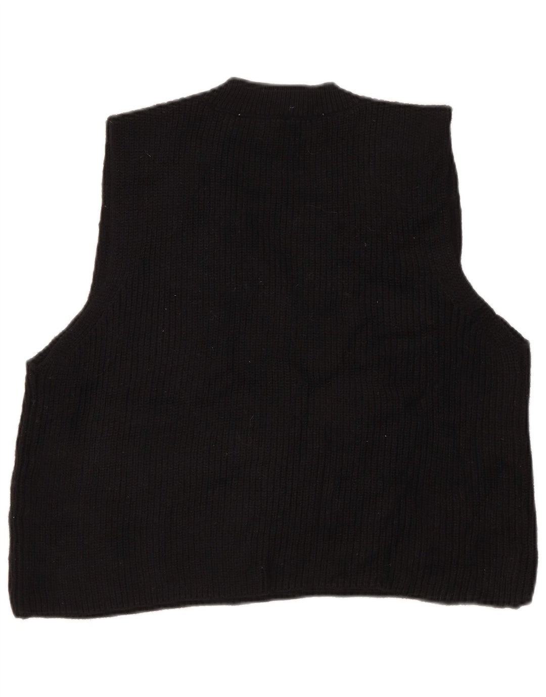 Zara Mujer Crop Vest Tank Top UK 10 Small Negro