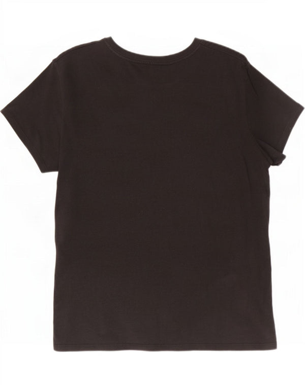 Levi's Camiseta gráfica para mujer Top UK 46 Large Algodón negro