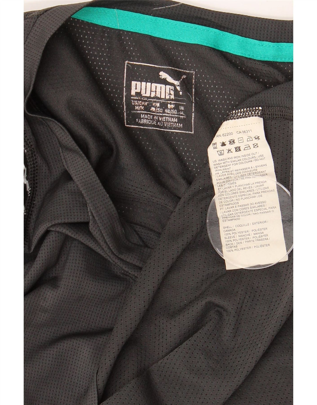 PUMA Camiseta gráfica para hombre Top poliéster geométrico gris medio