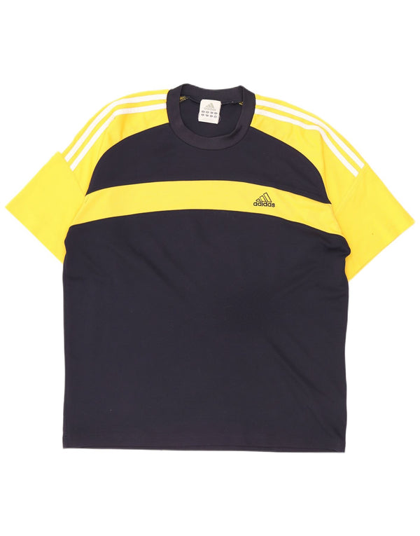 Adidas Camiseta para hombre Top UK 44/46 XL Azul marino Colorblock