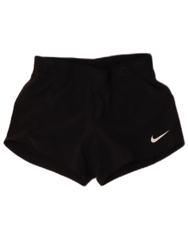 Nike Dri Fit Graphic - Pantalones cortos deportivos para mujer, talla 6, XS, poliéster negro