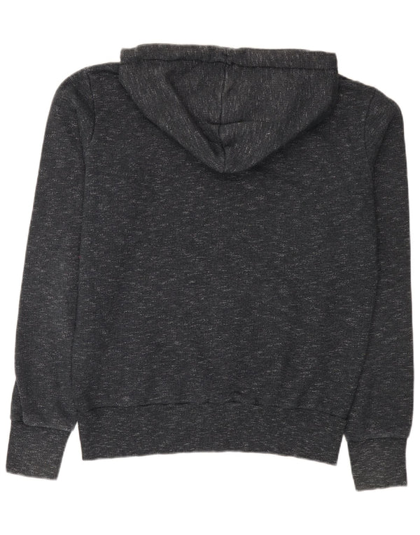 Superdry Jersey con capucha gráfica de algodón moteado en azul marino mediano