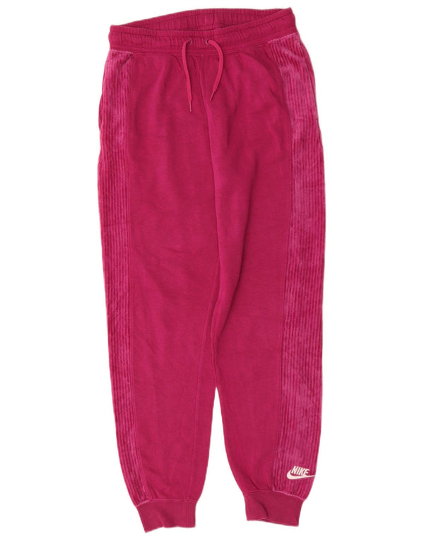 Nike Mujer Chándal Pantalones Joggers UK 10 Pequeño Algodón Rosa