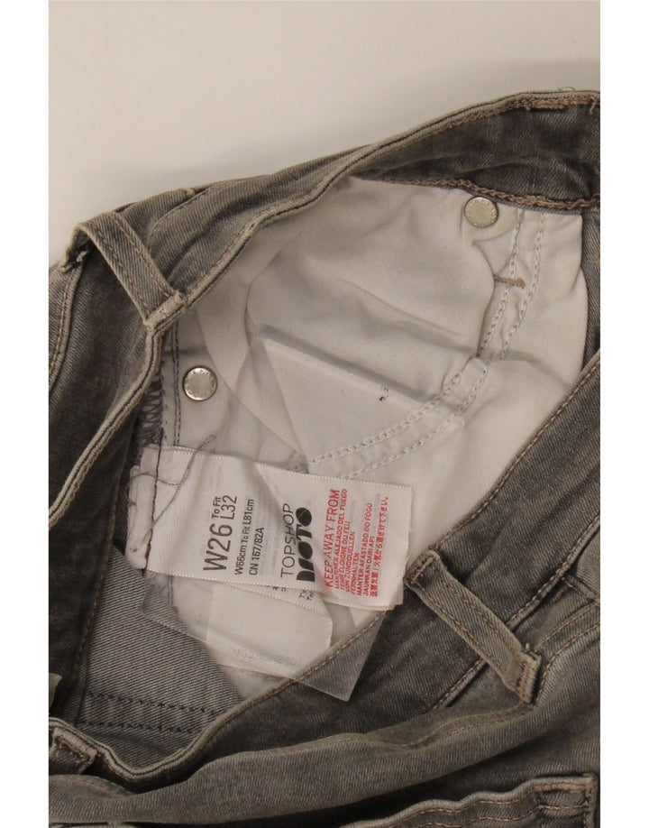 TOPSHOP Vaqueros pitillo desgastados para mujer W26 L27 Algodón gris