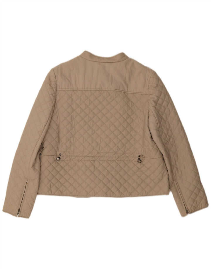 Hobbs Chaqueta Acolchada Corta para Mujer Reino Unido 40 Grande Algodón Beige