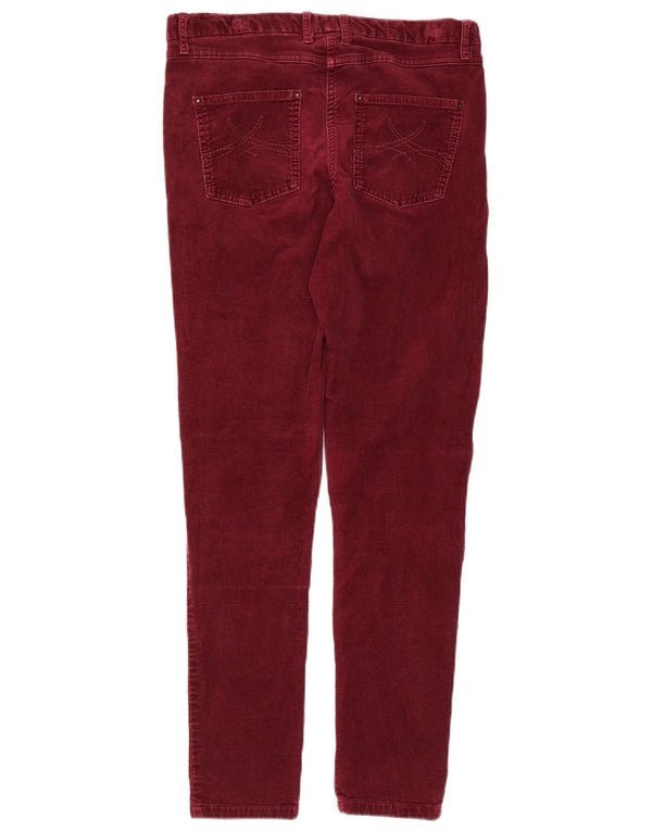 Marks & Spencer Pantalones de pana para mujer UK 10 Small W30 L28 Borgoña