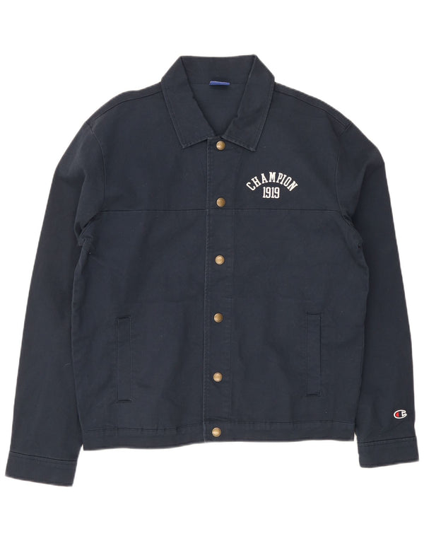 Champion Chaqueta Bomber para Hombre UK 38 Medium Azul Marino Algodón