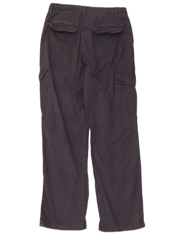 Zara Womens Straight Cargo Trousers EU 38 Small W28 L29 Grey Cotton