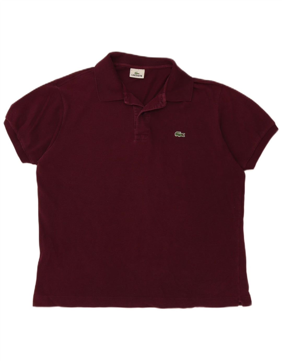LACOSTE Polo para hombre Talla 6 XL Algodón granate