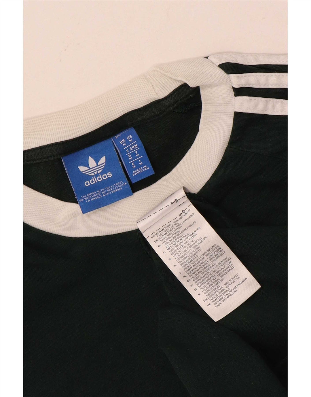 Adidas Hombre Camiseta Gráfica Top Algodón Verde Medio