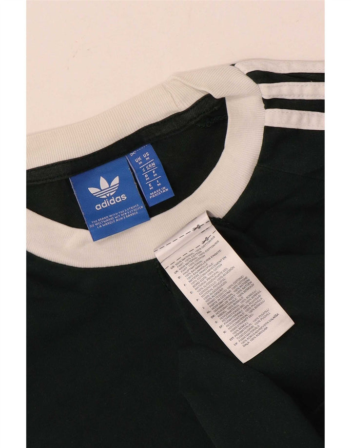 Adidas Hombre Camiseta Gráfica Top Algodón Verde Medio