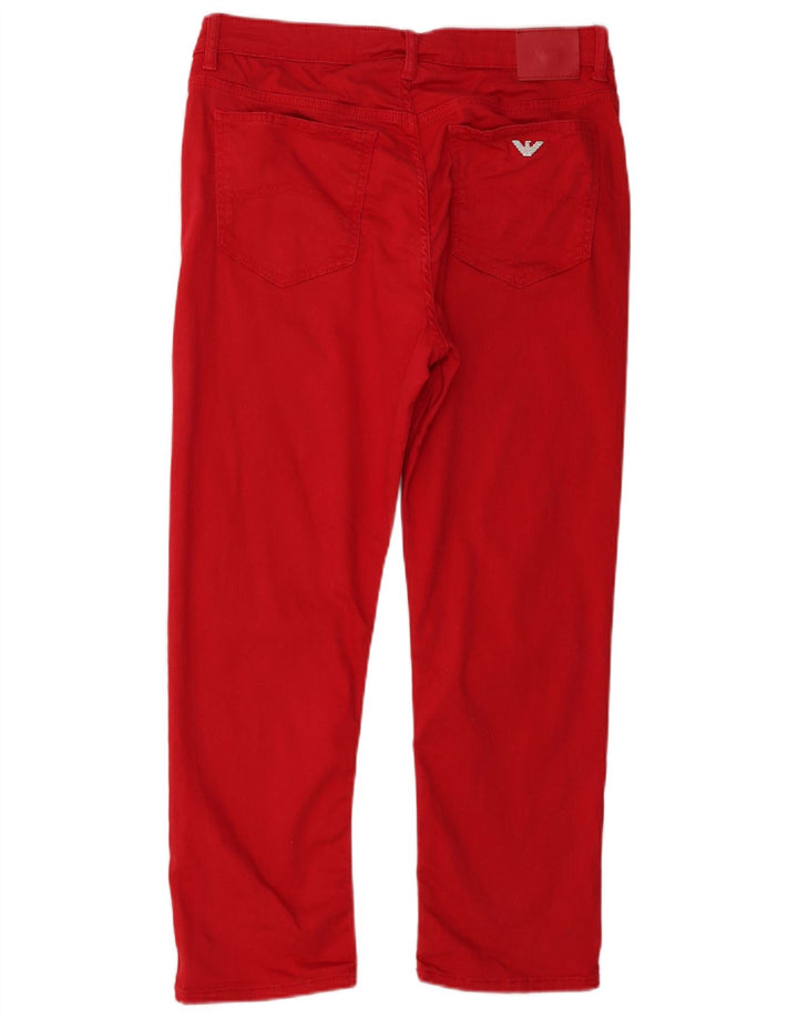 Vaqueros Armani Mujer Slim W29 L25 Lyocell Rojo