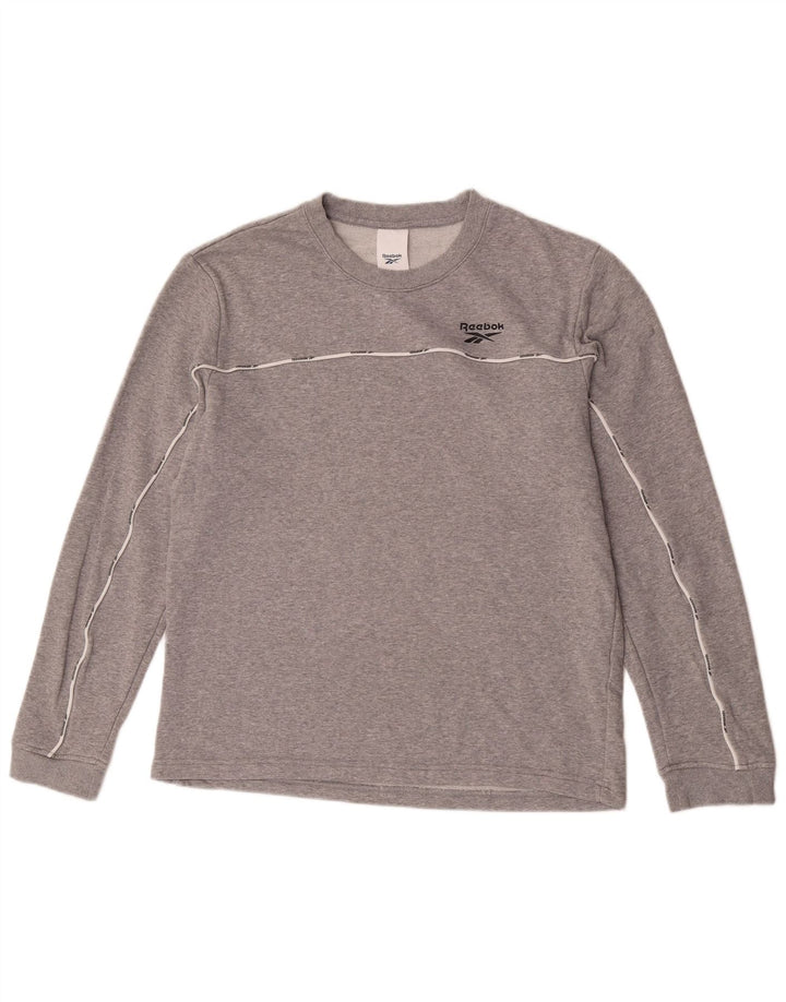Sudadera Reebok Hombre Jumper Gris Medio Algodón