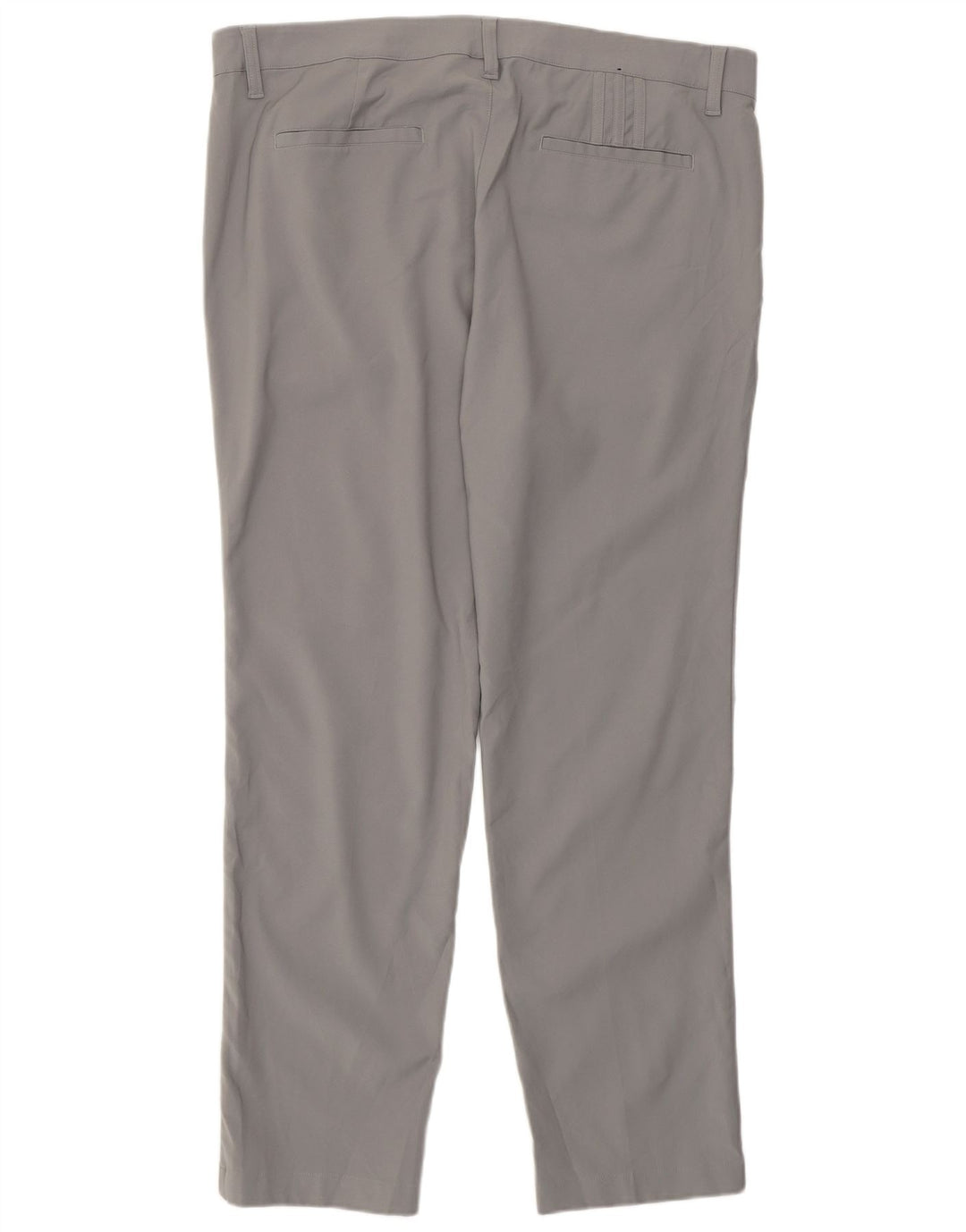 Adidas Hombre Slim Chino Pantalones W36 L30 Gris Poliéster