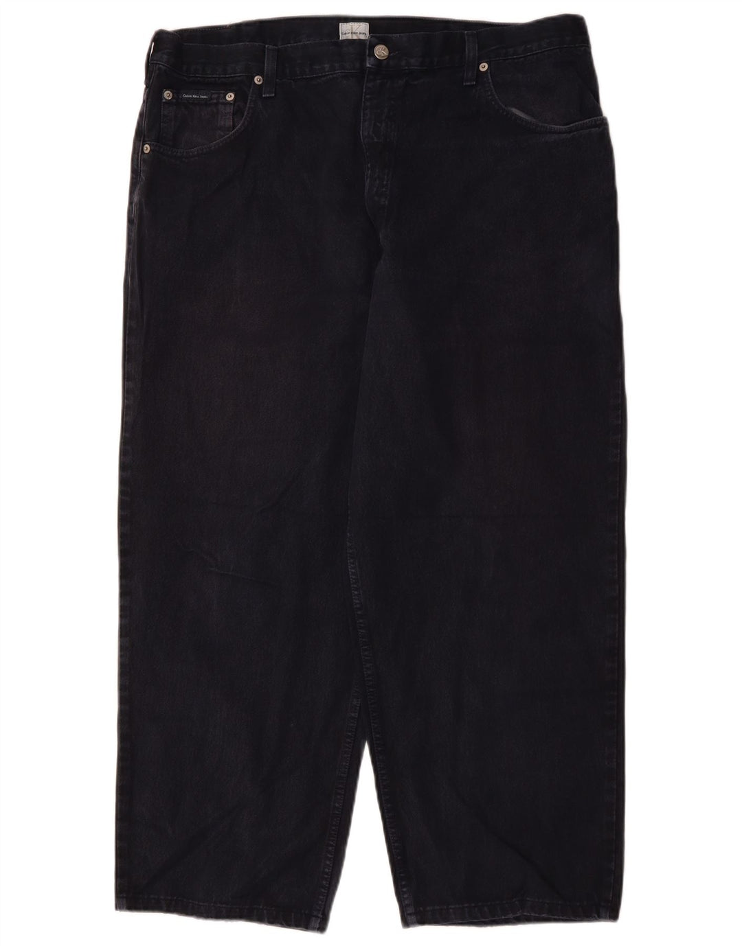 CALVIN KLEIN Vaqueros sueltos para hombre W40 L27 Algodón azul marino