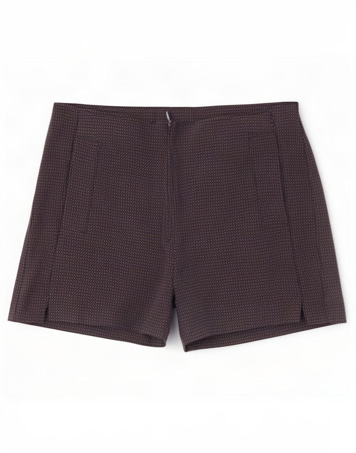Zara Mujer Shorts Casuales Mediano W28 Azul Marino Geométrico