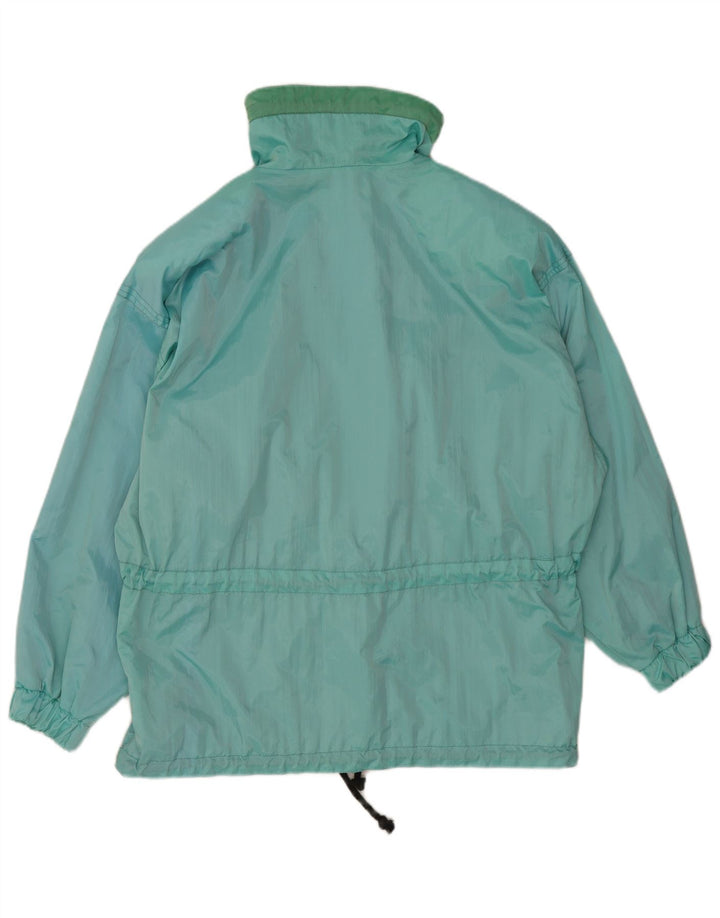 Vintage mujer pullover chaqueta de lluvia Reino Unido 20 2XL azul