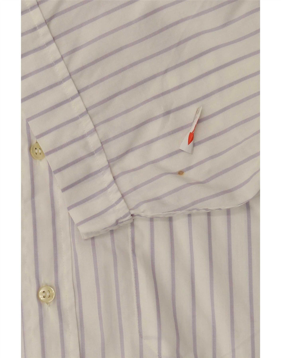 Valentino Hombre Camisa De Manga Corta De Algodón A Rayas Blanca Mediana