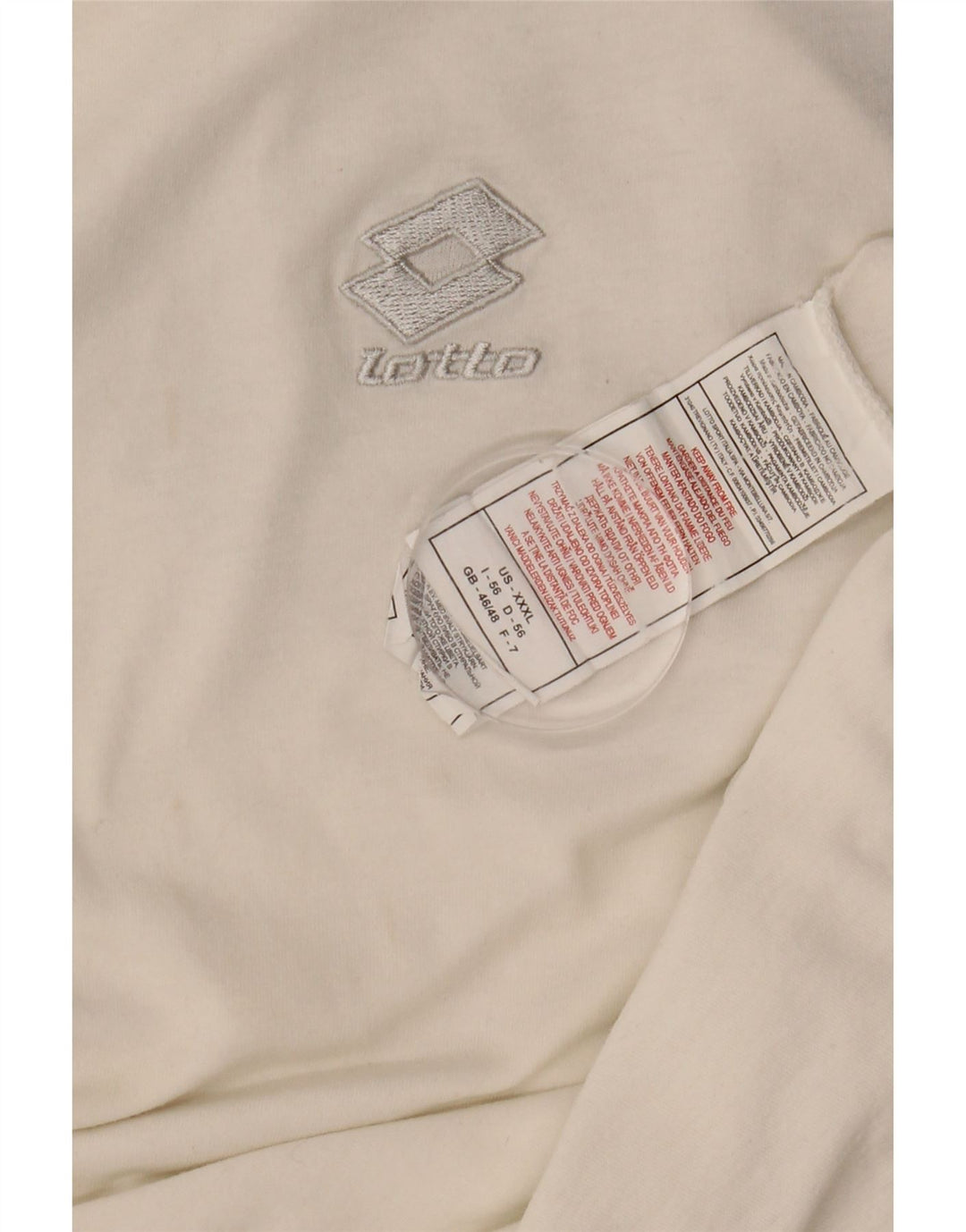 LOTTO Camiseta Hombre UK 46/46 3XL Blanco Colorblock Algodón