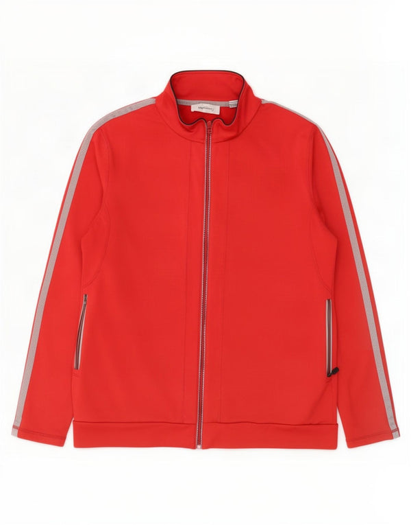 Calvin Klein Chaqueta de chándal con gráfico de golf para mujer UK 18 XL Rojo