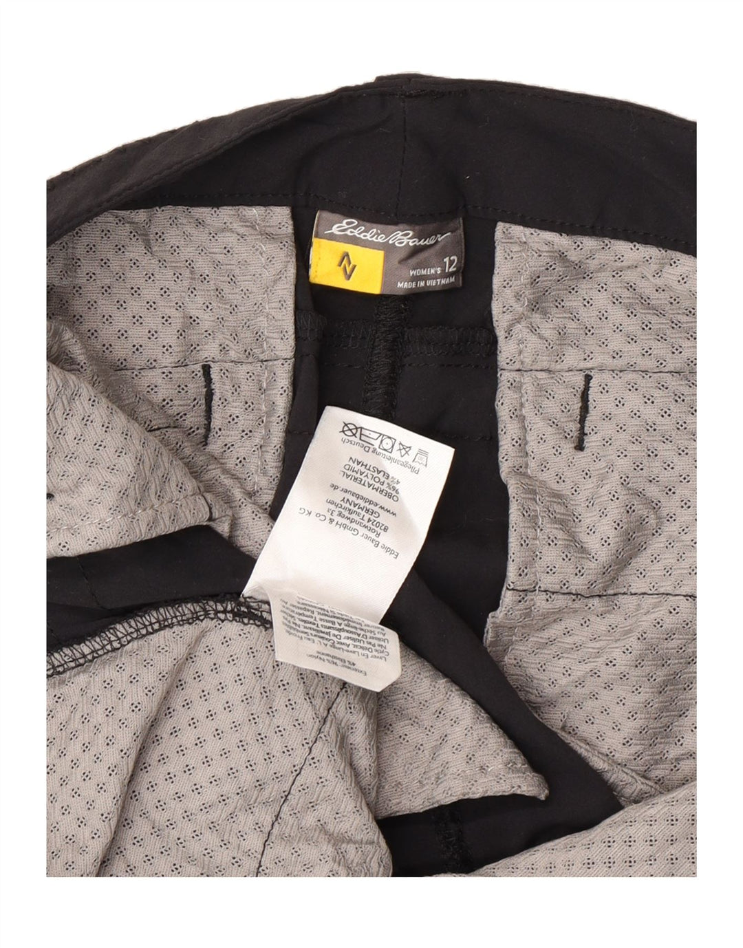 EDDIE BAUER Womens Casual Shorts US 12 Large W34  Black Polyester Vintage Eddie Bauer and Second-Hand Eddie Bauer from Messina Hembry 