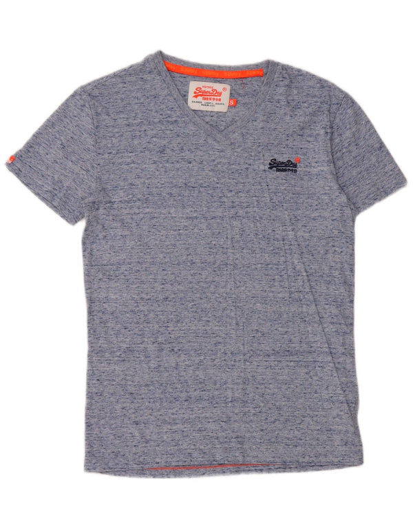 Superdry Camiseta para hombre Top Small de algodón moteado en azul