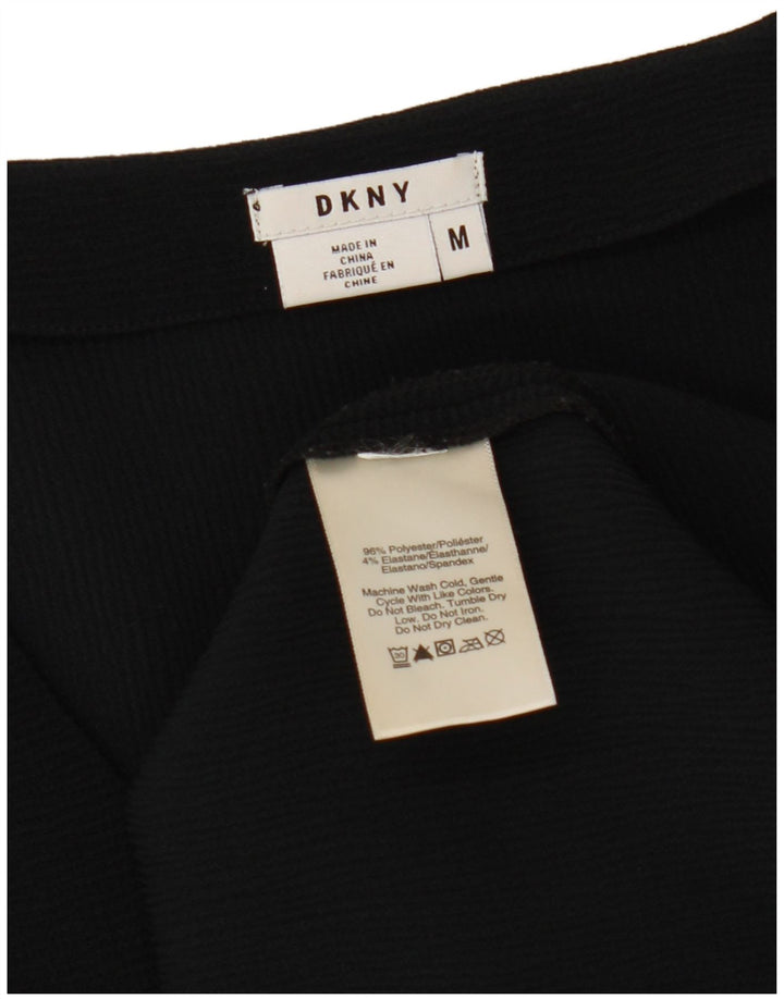 Dkny Top Mujer Manga Larga UK 44 Medio Negro Poliéster