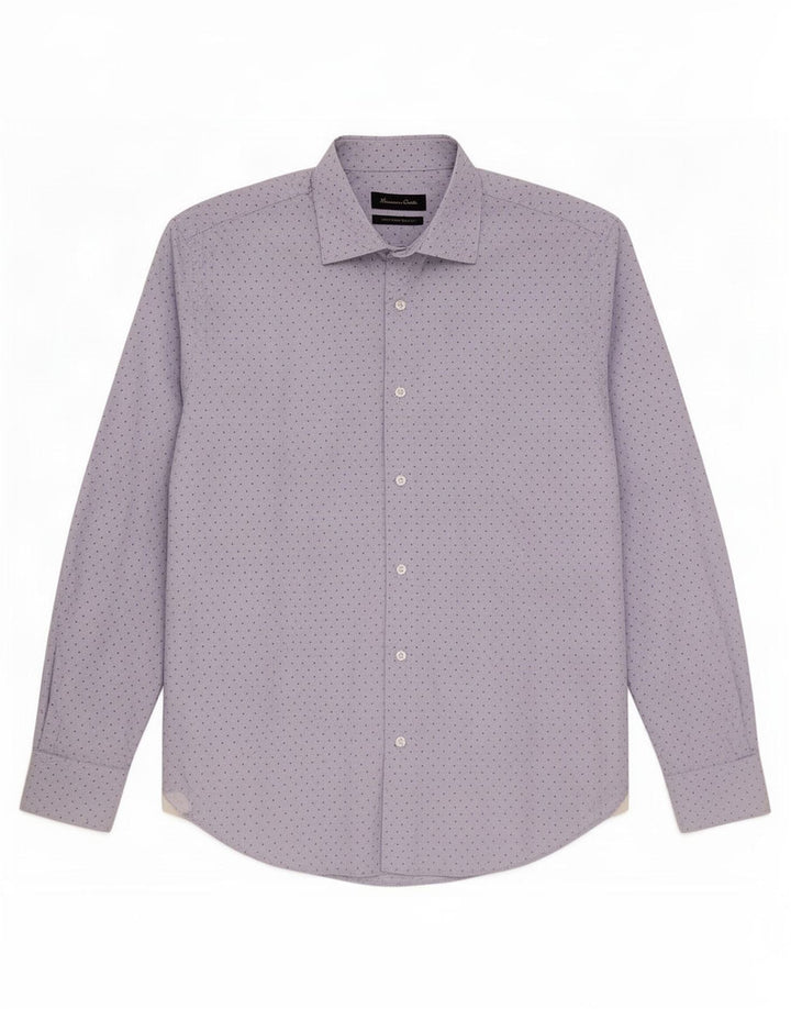 Camisa Massimo Dutti Hombre Azul Medio Moteado
