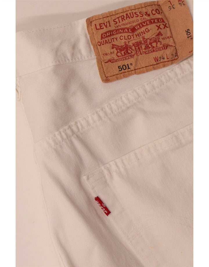 Levi's Jeans rectos 501 para hombre W34 L33 Algodón blanco