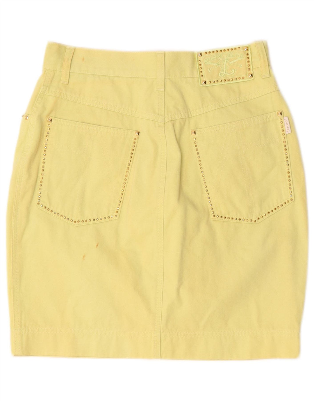 Minifalda Laurel para mujer EU 38 Mediana W28 Algodón amarillo